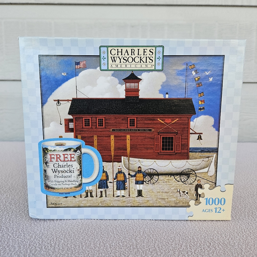 MB Puzzle Charles Wysocki Americana The Seabuglers 1000 PC